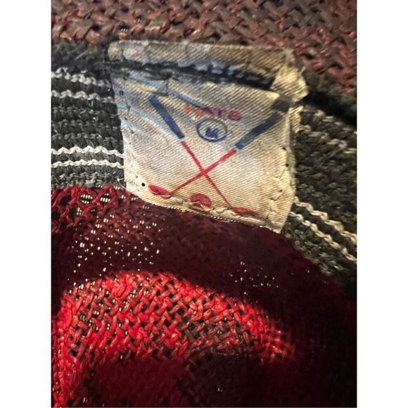 RARE Caribe Golf Perto Rico Vintage Straw Black And Red Cowboy Hat M - Picture 7 of 8